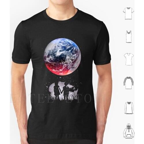 Until The End Of The World T Shirt Men Cotton 6xl Love Space Stars Universe Planet Once Upon A Time Earth Black Colors Blue Red
