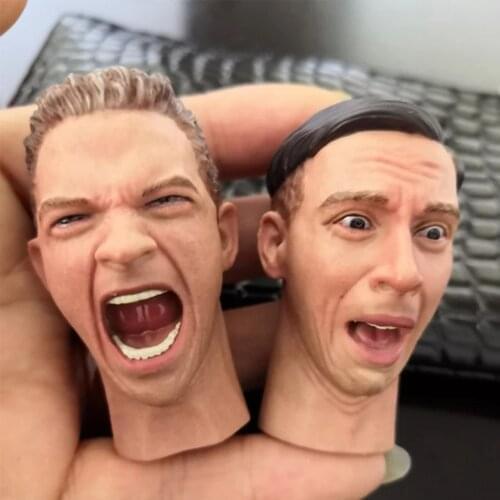 H004/H005 FacepoolFigure 1/6 WWII Head Male Head Sculpture Model Shocked Expression For 12" Action Figure Cosplay Dolls