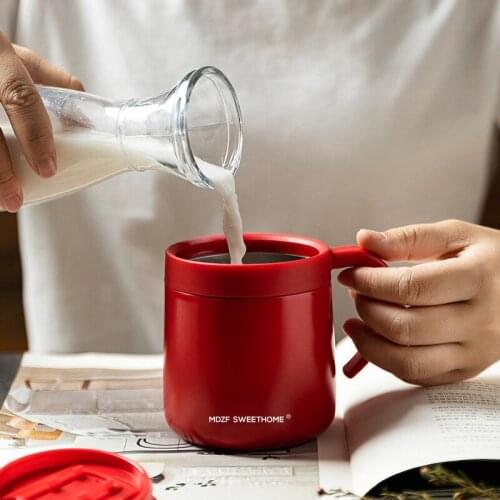 Coffee mug gift vacuum insulated milk cup with lid tumbler cup creative gift for friends and family 350ML