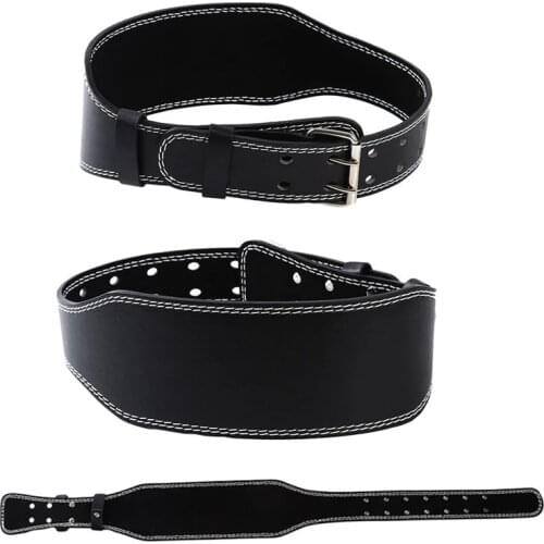 Leather Weightlifting Belt Barbell Powerlifting Squat Gym Belt Lumbar Protector Bodybuilding Muscle Training Weight Lifting Belt