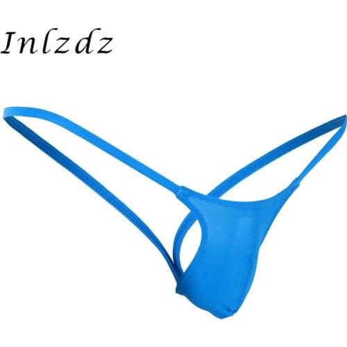 Mens Lingerie Sexy Bikini Underwear Low Rise Mesh Jockstrap Open Back Hot Panties Stretch Bikini G-stringS ThongS Briefs Panties