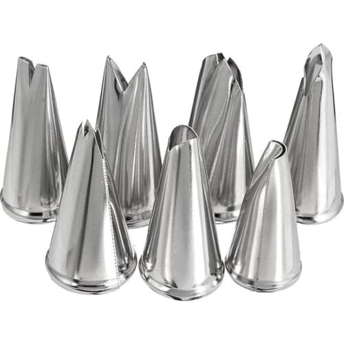 7Pcs/Set Leaf Shape Set Pastry NozzleSteel Kitchen Gadgets Cookies Supplies Fondant Decor Cakes Decoration 304 Stainless