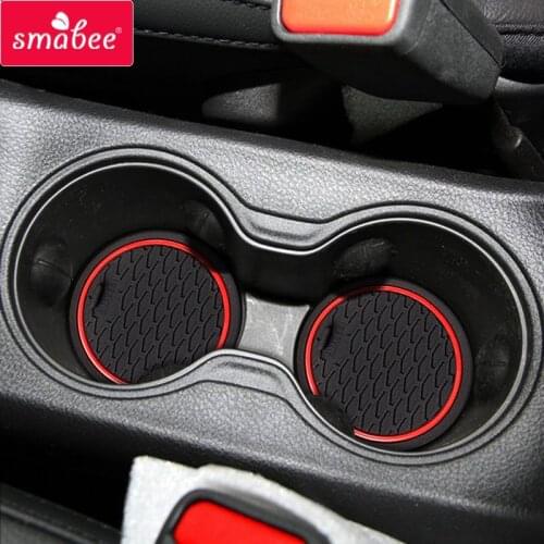 Smabee Gate slot pad For Jeep Compass 2017 2018 2019 MK2 Anti-Slip Mat Interior Cup Holders Non-slip mats car sticker 15pcs