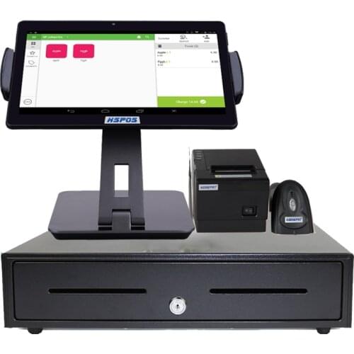 Low cost OEM 10inch Tablet Touch Android PC POS Cash Register With Printer,Scanner,Cash Drawer for Restaurant