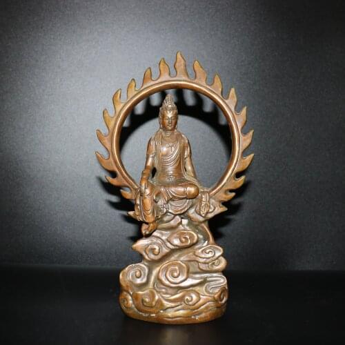 Home Christmas Decorations Gifts,Antique Collection Old Chinese Bronze Guan Yin Sculpture/ Statue
