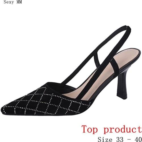 Women High Heels Pumps High Heel Shoes Stiletto Woman Party Shoes Kitten Heels Genuine Leather Small Plus Size 33 - 40