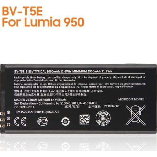 Yelping BV-T5E Phone Battery For Microsoft Lumia 950 RM-110 RM-1106 RM-1104 McLa