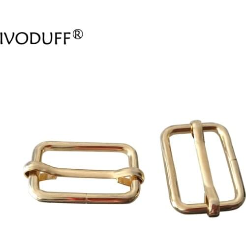 Gold Color Slider Buckle For DIY Bags, Metal Heavy Duty Leather Bag Strap Belt