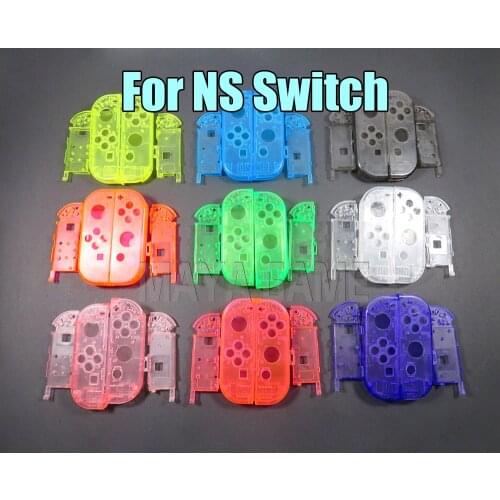3sets Clear For Nitendo switch Joy Con full Housing Shell Case controller left right joycon with middle frame cover Transparent
