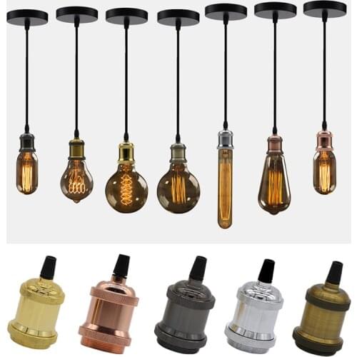 5 Pieces Vintage Edison Lamp Base Pendant light E27 Bulb base Aluminum Light Socket Industrial Retro Fitting lamp holder Fixture