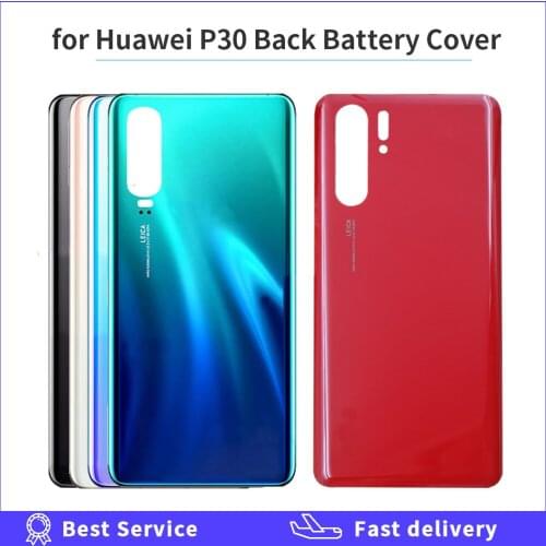 6.1" glass cover For Huawei P30 Back Battery Cover Rear Glass Door Housing Case ELE L09 L29 For Huawei P30 Battery Cover +glue