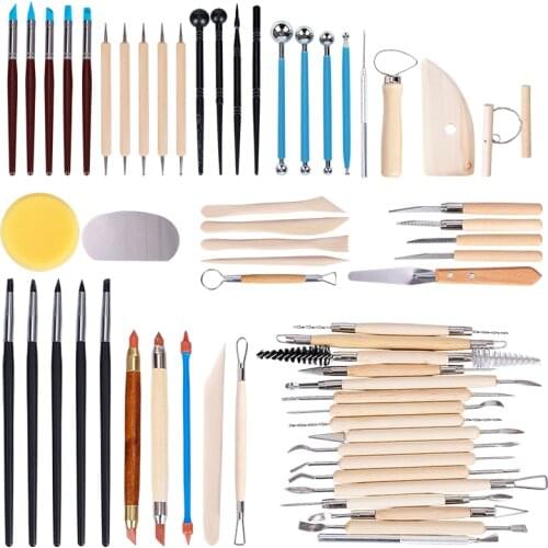 61pcs Pottery Sculpting Tools Set Ceramic Clay Tools Kits for Beginners Professional Art Crafts Clay Sculpting Tools for Kids
