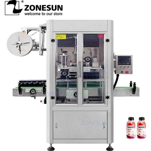 ZONESUN ZS-STB150 Automatic Pcking Machine Plastic Bottle Sleeve Labeling Machine Line PET PVC Film Shrink Labeling Machine
