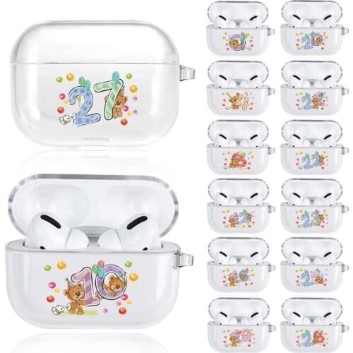 Airpods Pro Case for Apple AirPods Pro Arabic Numerals Series Protective Bluetooth Wireless Earphone Protective Case