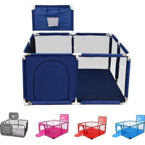 Baby Playpen Children Safety Barrier Pool Balls Foldable Kids Basketball Football Field For 0-6 Years Old Game Tent Railing