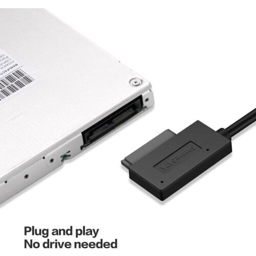 USB3.0 to Mini Sata II 7+6 13Pin Adapter Converter Cable for Laptop CD/DVD ROM Slimline Drive