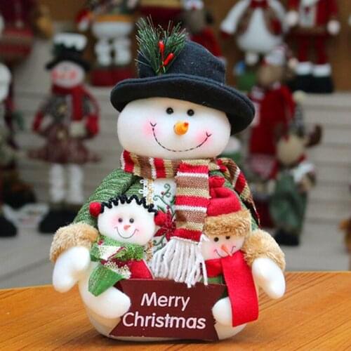 Creative Christmas Dolls Family Portrait Old Man Snowman Xmas Decoration Home Festival Party Drop Home Decor