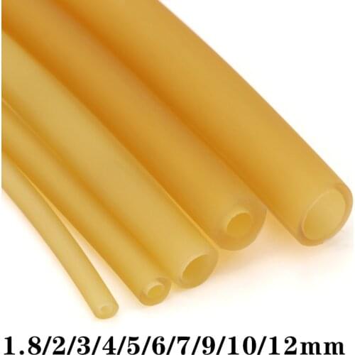 ID 1.8 2 3 4 5 6 7 9 10 12 mm Nature Latex Rubber Hoses High Resilient Elastic Surgical Medical Tube Slingshot Catapult