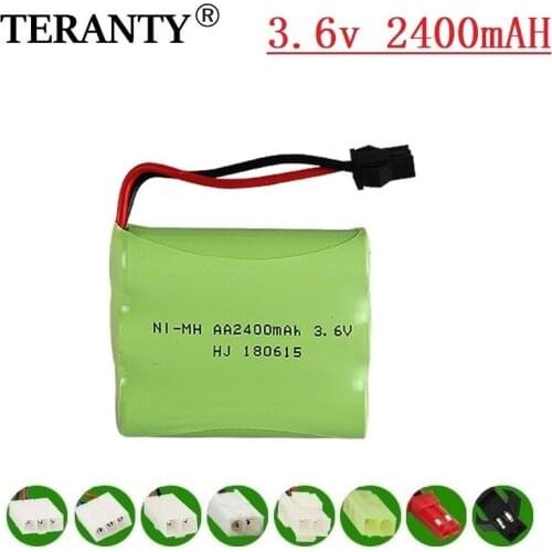 M Model ) 3.6v 2400mah NiMH Battery For Rc toy Car Tanks Trains Robot Boat Gun Ni-MH AA 700mah 3.6v Rechargeable Battery 1Pcs