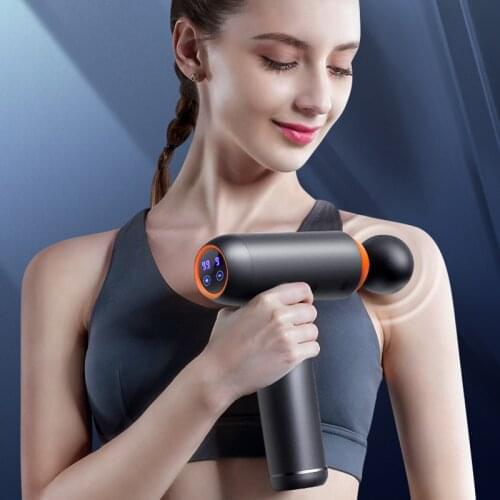 Massage Gun LCD Display Massager Deep Muscle Body Massage Fascia Gun For Body And Neck Vibrator Lactic Freed