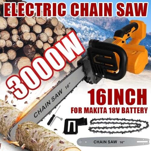 NEW 16inch Electric Chainsaw Bracket Cordless Chain Saw Wood Cutter Cutting Machine Woodworking Tools for 18V Makita Battery