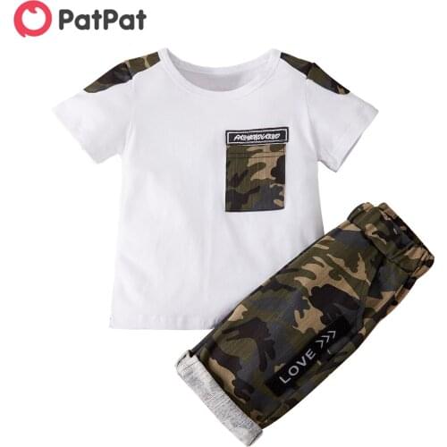 PatPat 2021 New Arrival 2pcs Toddler Girl Sling Cotton Summer Pants suit casual Toddlers Sets