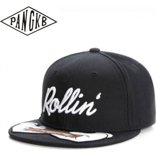 PANGKB Brand ROLLIN CAP black woolen cloth autumn winter hip hop snapback hat adult outdoor casual sun baseball cap