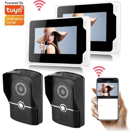 Tuya APP Video Door Phone 7''Russian/Spanish/German/French Display WIFI IP Doorbell 1080P Smart Video Intercom System
