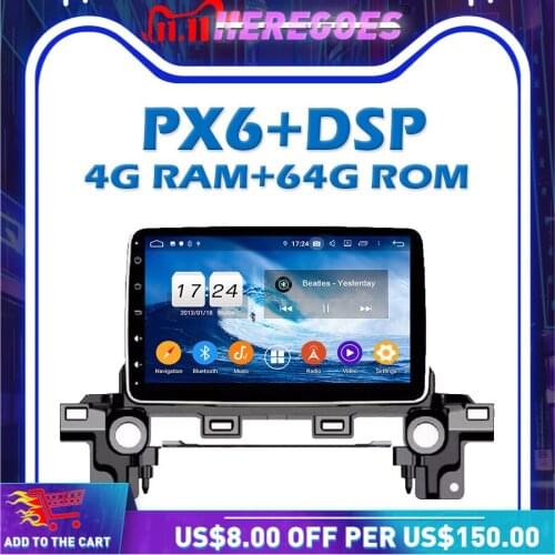 PX6 Car DVD Player DSP IPS Android 9.0 4G + 64GB GPS Google Map RDS Auto Radio WIFI Bluetooth 5.0 For Mazda ATENZA CX-5 CX5 2017