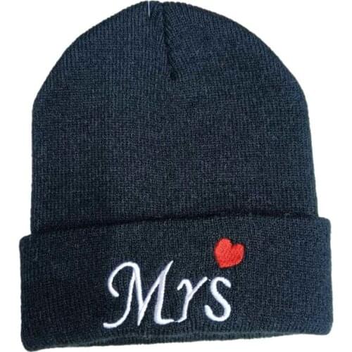 Skullies & Beanies Knitted Hats For Women Skullcap Men Beanie Winter Letter Retro Brimless Baggy Hat