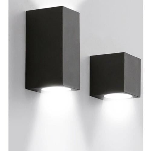 Modern Square 5W 10W LED Wall Light Aluminum Outdoor Waterproof Wall Lamp Garden Porch Patio Aside Front Door Wall Lights