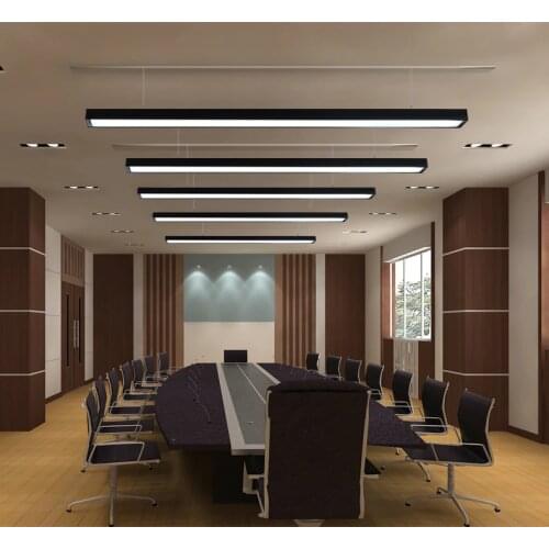 LED office chandelier modern simple office long strip aluminum lamp hanging line lamp commercial engineering chandelier led lamp