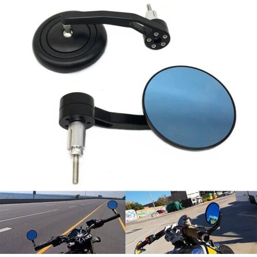 Handel Bar Ends Motorcycle Mirror Handlebar Ends Rear Mirrors Side Mirrors For Kawasaki Z800 Z900 Z1000 Ninja 300 ZX-10R ZX-6R