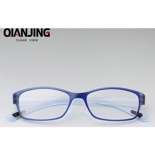 QJ Ultra-light import TR carbon fiber memory full frame glasses frame with myopia flat light gradient color lens men and women