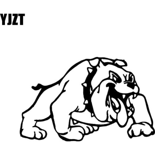 YJZT 13CM*8.1CM Dog Puppy Wolf Decor Art Car Vinyl Sticker Decal Black/Silver C10-00265