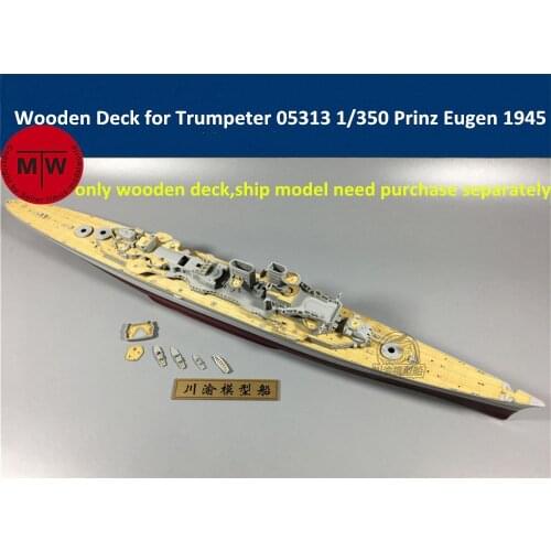 1/350 Scale Wooden Deck for Trumpeter 05313 German Cruiser Prinz Eugen 1945 Ship Model Kit