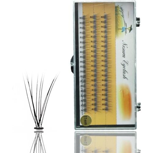 1box 60 Bundles Eyelashes Extensions 0.1mm Thickness Mink Strip Eye Lashes Individual Natural Lashes Style Big Capacity