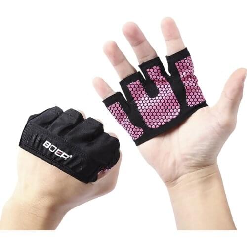 1 Pair Anti-skid Men & Women Gym Gloves Breathable Body Building Exercise Training Sports Fitness Gloves Crossfit New