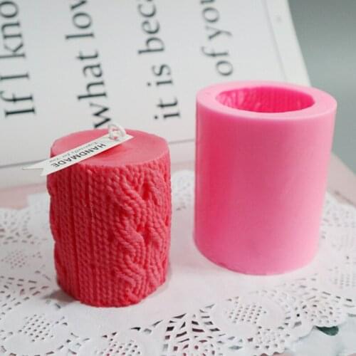 DIY Woolen Columnar Aroma Candle Cake Mold Homemade Birthday Food Grade Silicone Fondant Chocolate Mousse Soap Crafts Mould