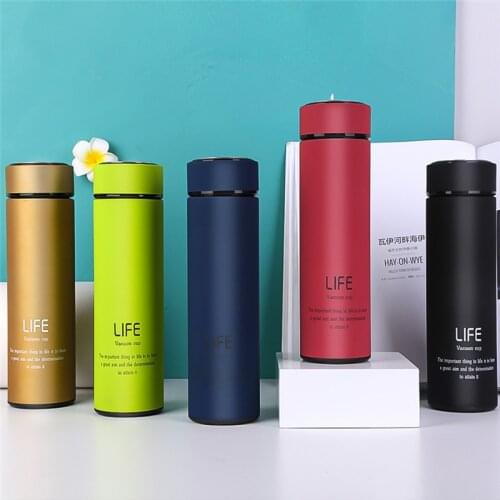 500ML Vacuum Flask Mug Coffee For Tea Stainless Steel Cup Portable Car Insulated Bottle Travel Thermal Mug Tumbler