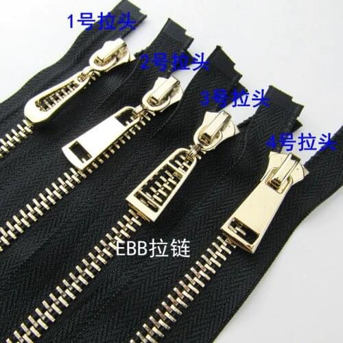 8# Luxury Long Oversize Metal Zipper Black Single Open End Fastener Clothing Coat Jacket Sewing Accessories Arts Crafts