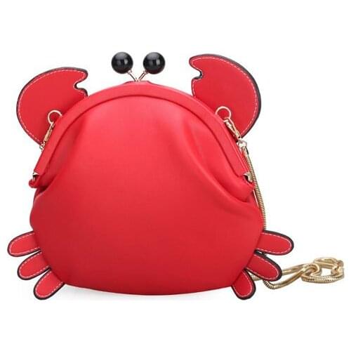 Bagail Woman Crab Cute Crossbody Bag Shoulder Bag Girls Storage Bag Girl Messenger Bag