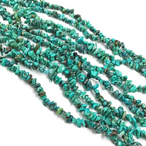 Natural stone gravel loose beads irregular shape Turquoises string bead For jewelry making DIY bracelet necklace accessories