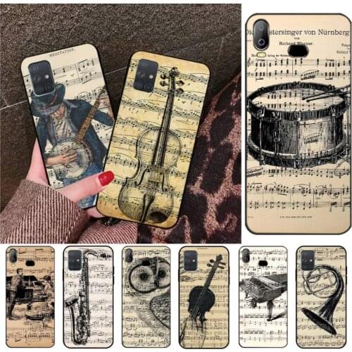 Music Violin dance piano papaer Coque Shell Phone Case For Samsung A10 A20 A30 A40 A50 A70 A80 A71 A91 A51 A6 A8 2018