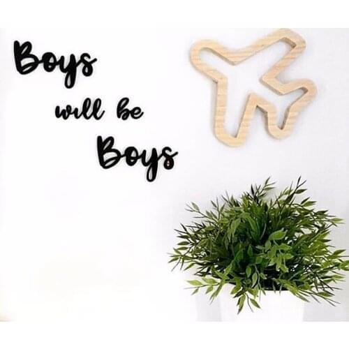 D Ins Nordic Style Rabbit Bunny cloud Wooden Wall Sticker Decor Diy Wood Craft Decoration For Children Baby Bed Room