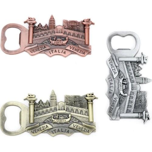 Dongsheng Fashion St. Marks Square Venice Italy Metal Keyring Italia Venezia Keychain Bottle Opener Alloy Key Chains Rings