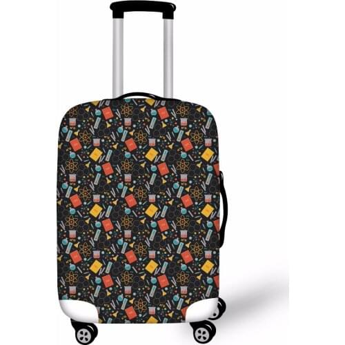 Travel On Road Luggage Cover Protective Suitcase Cover Scientist Pattern Trolley Case Travel Luggage Dust Cover