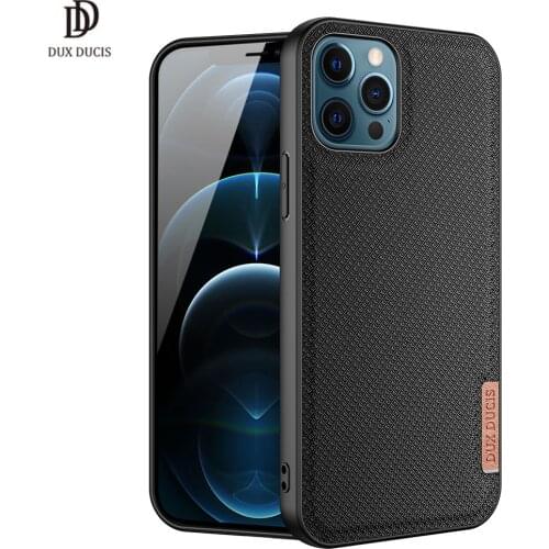 For iPhone 12/12Pro/12Mini/12Promax Case Fino Series Luxury Woven Fabric Protecting Back Case Cover Slim&Anti-Shock&Non-Slip