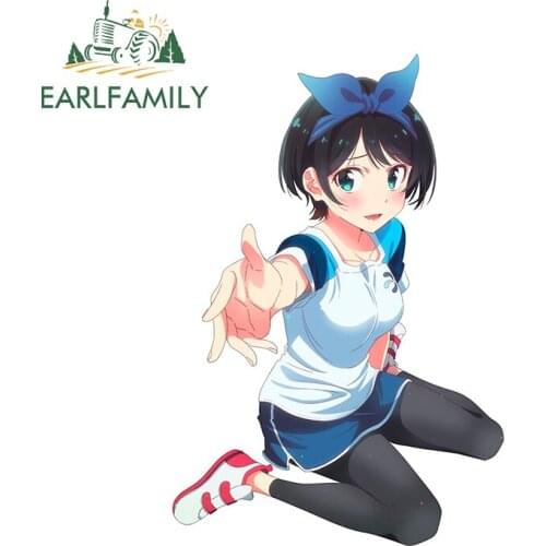 EARLFAMILY 13cm x 8.9cm For Sarashina Ruka Anime Car Assessoires Stickers Waterproof Refrigerator Decal VAN Creative Graphics