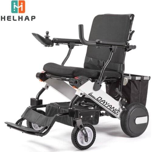 Electric aluminum alloy folding lightweight portable elderly stroller elderly disabled four Power wheelchair